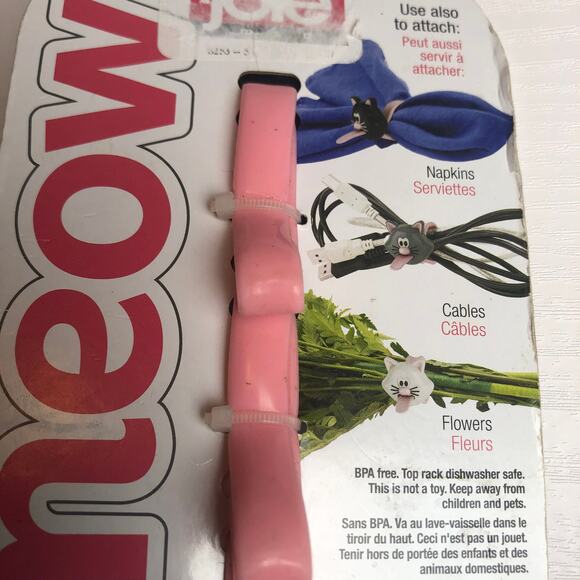 Joie Inc Meow Silicone Kitty Cat Kitten Bag Cable Ties for Organization - Picture 5 of 7